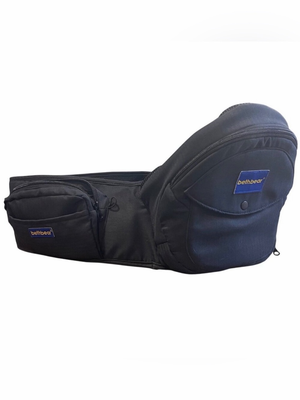 Bethbear Hip Seat ONE SIZE FITS MOST Black Snap Zip Closure Pockets Polyester